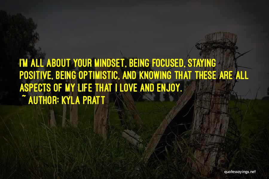 Kyla Pratt Quotes: I'm All About Your Mindset, Being Focused, Staying Positive, Being Optimistic, And Knowing That These Are All Aspects Of My