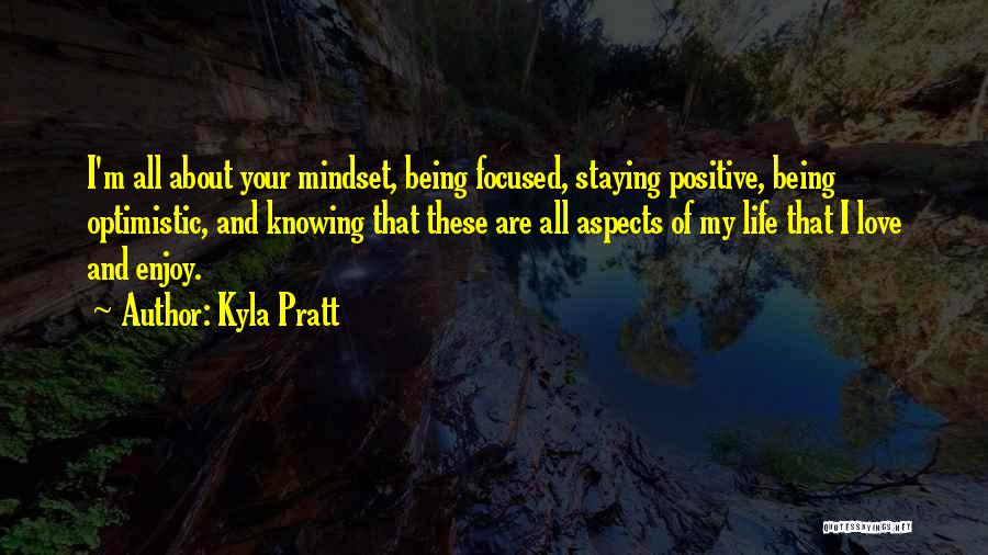 Kyla Pratt Quotes: I'm All About Your Mindset, Being Focused, Staying Positive, Being Optimistic, And Knowing That These Are All Aspects Of My