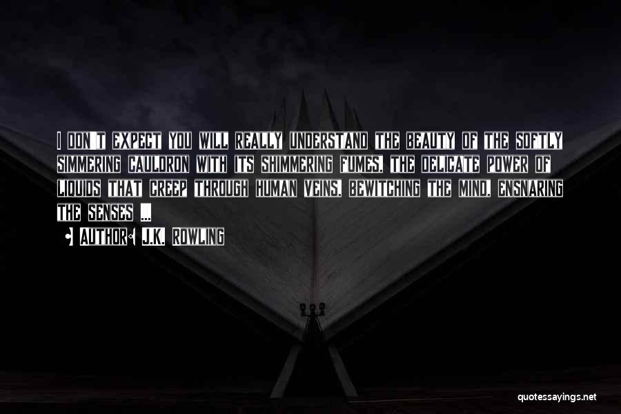 J.K. Rowling Quotes: I Don't Expect You Will Really Understand The Beauty Of The Softly Simmering Cauldron With Its Shimmering Fumes, The Delicate