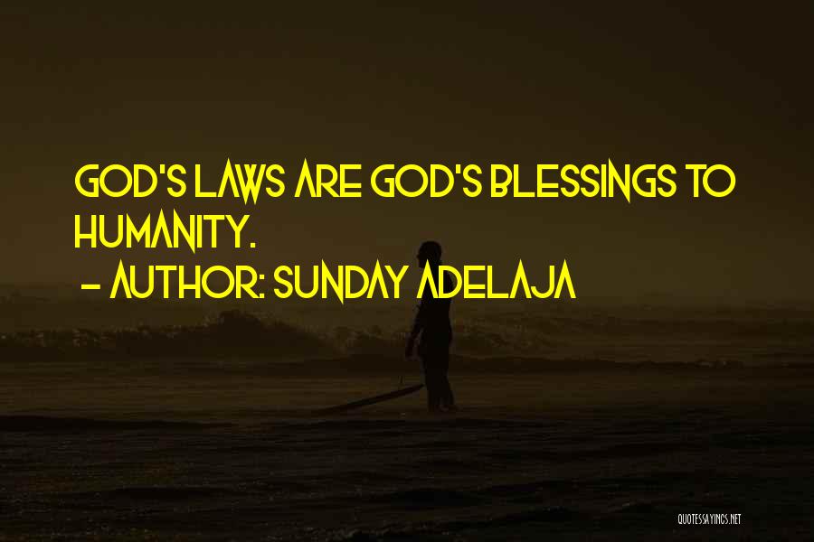 Sunday Adelaja Quotes: God's Laws Are God's Blessings To Humanity.