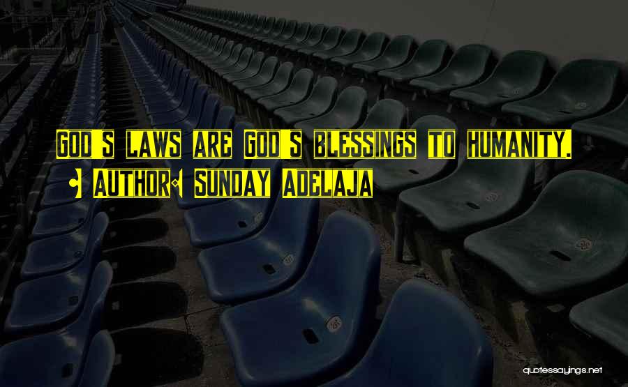 Sunday Adelaja Quotes: God's Laws Are God's Blessings To Humanity.