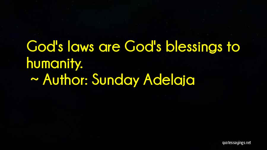 Sunday Adelaja Quotes: God's Laws Are God's Blessings To Humanity.