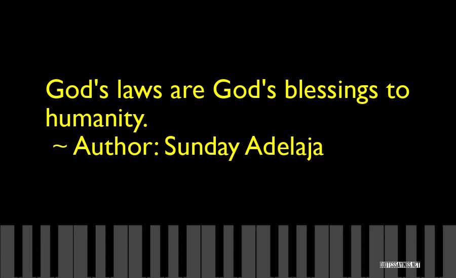 Sunday Adelaja Quotes: God's Laws Are God's Blessings To Humanity.
