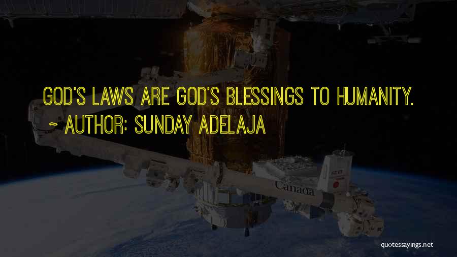 Sunday Adelaja Quotes: God's Laws Are God's Blessings To Humanity.