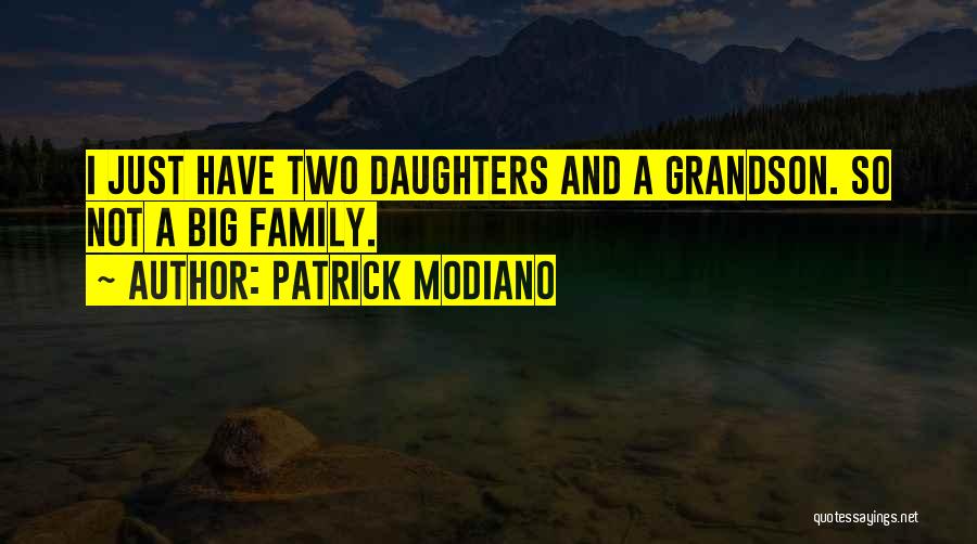 Patrick Modiano Quotes: I Just Have Two Daughters And A Grandson. So Not A Big Family.