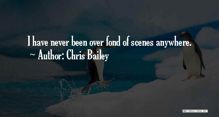 Chris Bailey Quotes: I Have Never Been Over Fond Of Scenes Anywhere.