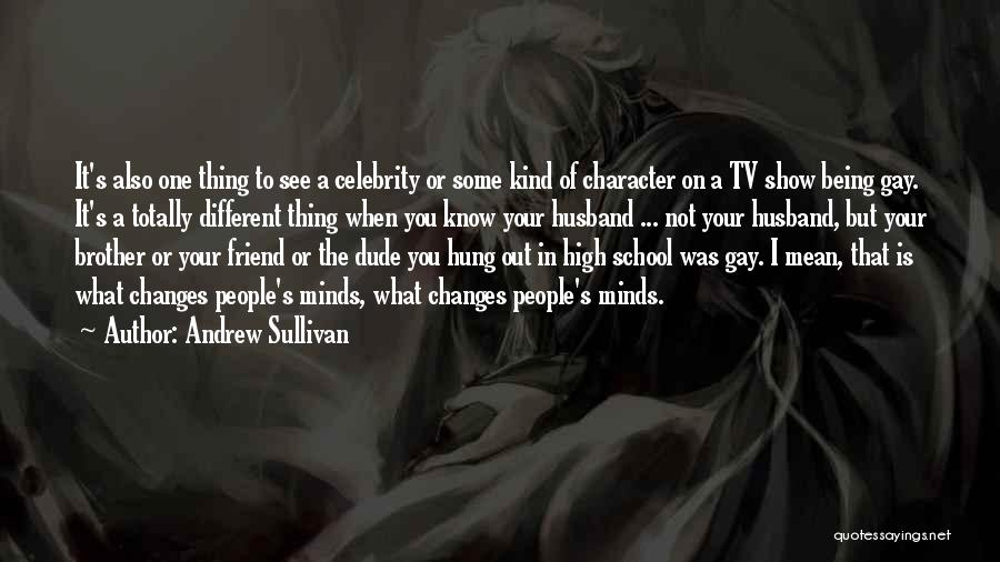 Andrew Sullivan Quotes: It's Also One Thing To See A Celebrity Or Some Kind Of Character On A Tv Show Being Gay. It's