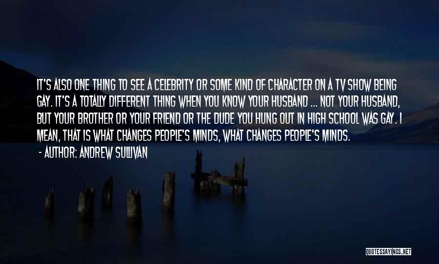 Andrew Sullivan Quotes: It's Also One Thing To See A Celebrity Or Some Kind Of Character On A Tv Show Being Gay. It's