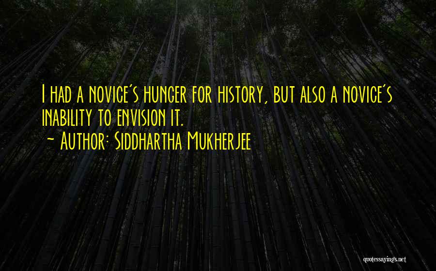 Siddhartha Mukherjee Quotes: I Had A Novice's Hunger For History, But Also A Novice's Inability To Envision It.