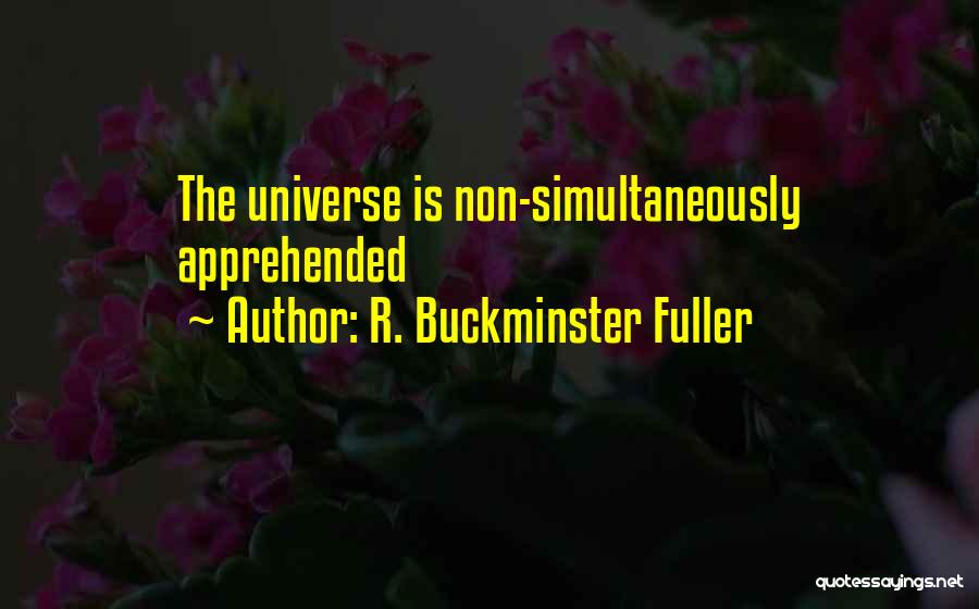 R. Buckminster Fuller Quotes: The Universe Is Non-simultaneously Apprehended