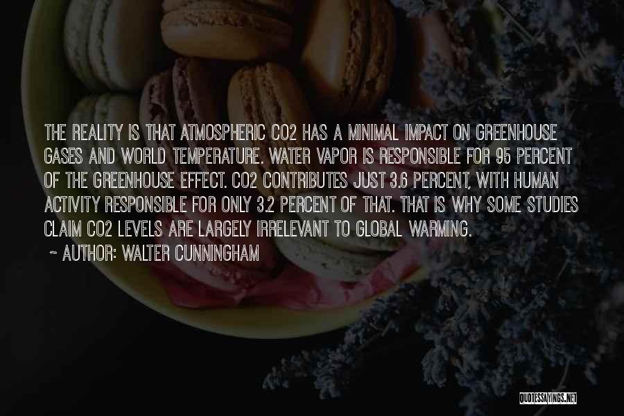 Walter Cunningham Quotes: The Reality Is That Atmospheric Co2 Has A Minimal Impact On Greenhouse Gases And World Temperature. Water Vapor Is Responsible