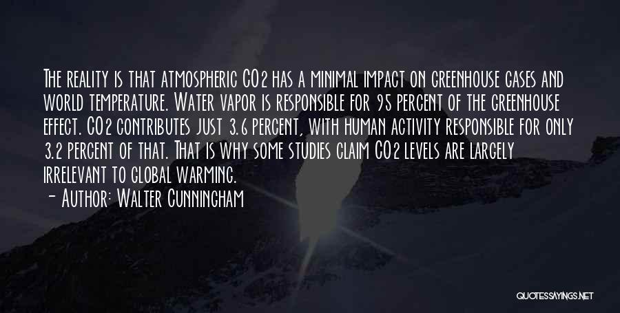 Walter Cunningham Quotes: The Reality Is That Atmospheric Co2 Has A Minimal Impact On Greenhouse Gases And World Temperature. Water Vapor Is Responsible