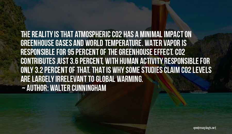 Walter Cunningham Quotes: The Reality Is That Atmospheric Co2 Has A Minimal Impact On Greenhouse Gases And World Temperature. Water Vapor Is Responsible