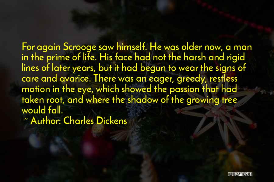 Charles Dickens Quotes: For Again Scrooge Saw Himself. He Was Older Now, A Man In The Prime Of Life. His Face Had Not