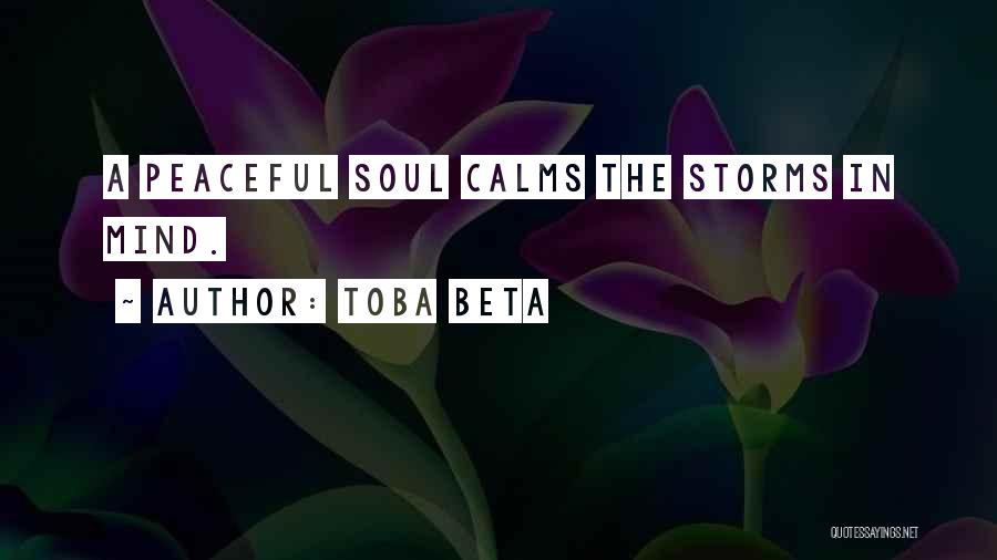 Toba Beta Quotes: A Peaceful Soul Calms The Storms In Mind.