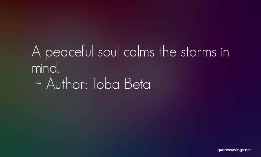 Toba Beta Quotes: A Peaceful Soul Calms The Storms In Mind.