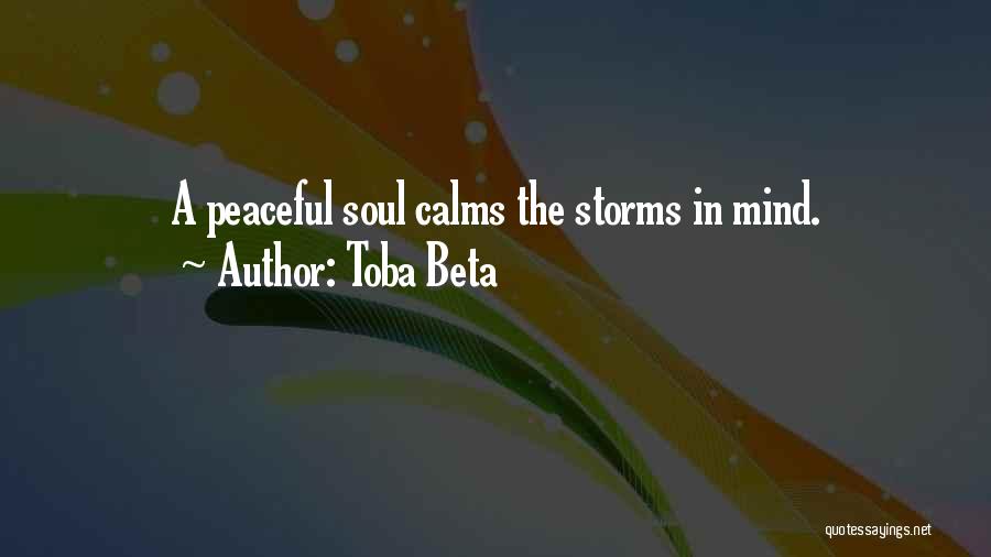 Toba Beta Quotes: A Peaceful Soul Calms The Storms In Mind.