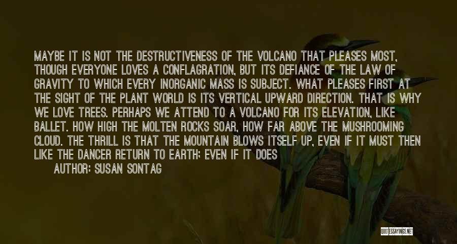 Susan Sontag Quotes: Maybe It Is Not The Destructiveness Of The Volcano That Pleases Most, Though Everyone Loves A Conflagration, But Its Defiance