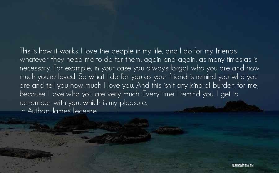 James Lecesne Quotes: This Is How It Works. I Love The People In My Life, And I Do For My Friends Whatever They