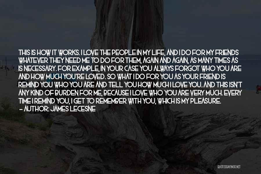 James Lecesne Quotes: This Is How It Works. I Love The People In My Life, And I Do For My Friends Whatever They