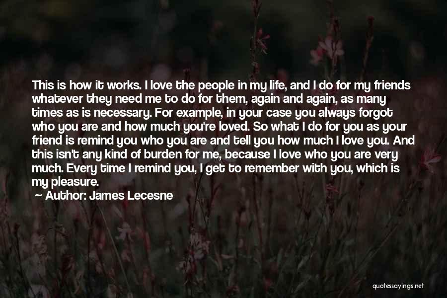 James Lecesne Quotes: This Is How It Works. I Love The People In My Life, And I Do For My Friends Whatever They