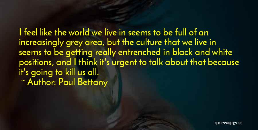 Paul Bettany Quotes: I Feel Like The World We Live In Seems To Be Full Of An Increasingly Grey Area, But The Culture
