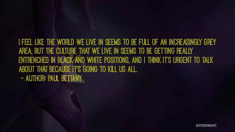 Paul Bettany Quotes: I Feel Like The World We Live In Seems To Be Full Of An Increasingly Grey Area, But The Culture