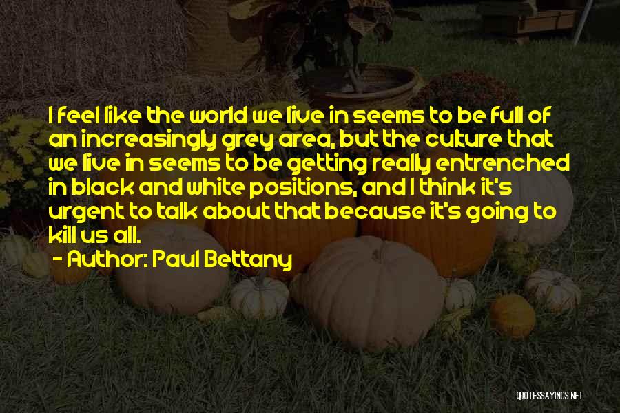 Paul Bettany Quotes: I Feel Like The World We Live In Seems To Be Full Of An Increasingly Grey Area, But The Culture