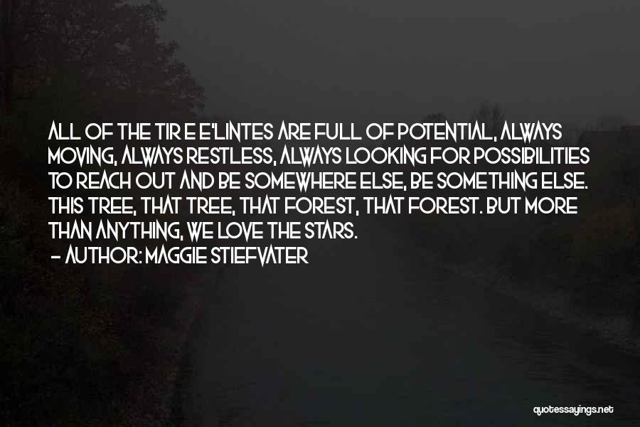 Maggie Stiefvater Quotes: All Of The Tir E E'lintes Are Full Of Potential, Always Moving, Always Restless, Always Looking For Possibilities To Reach