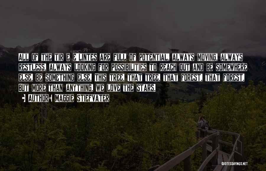 Maggie Stiefvater Quotes: All Of The Tir E E'lintes Are Full Of Potential, Always Moving, Always Restless, Always Looking For Possibilities To Reach