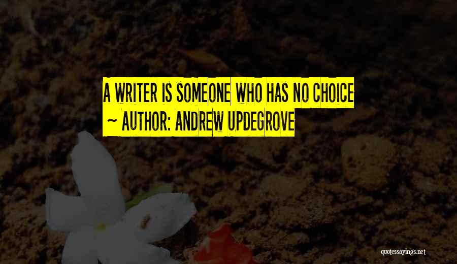 Andrew Updegrove Quotes: A Writer Is Someone Who Has No Choice