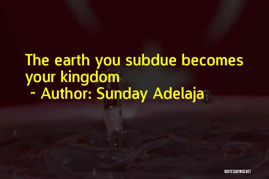 Sunday Adelaja Quotes: The Earth You Subdue Becomes Your Kingdom
