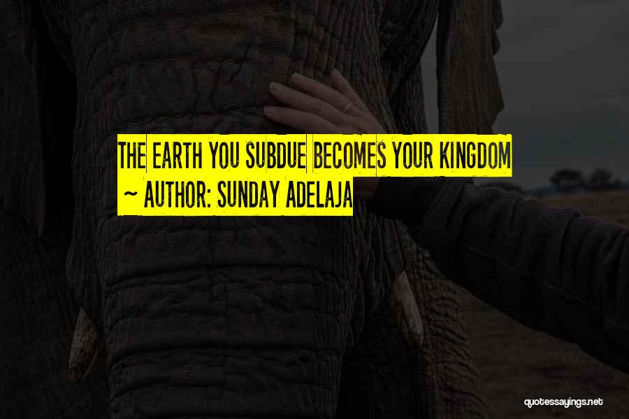 Sunday Adelaja Quotes: The Earth You Subdue Becomes Your Kingdom