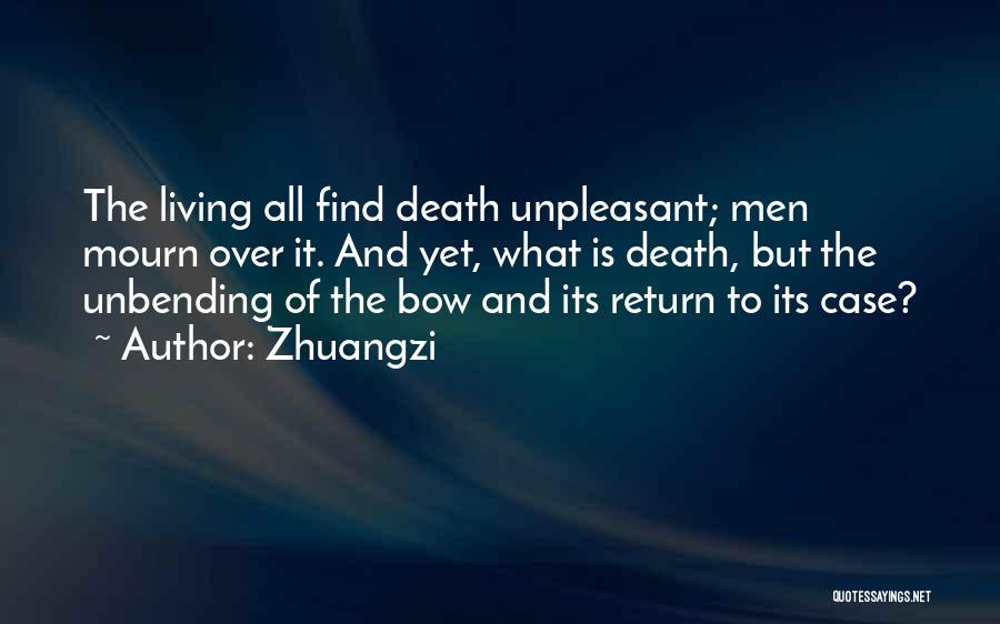 Zhuangzi Quotes: The Living All Find Death Unpleasant; Men Mourn Over It. And Yet, What Is Death, But The Unbending Of The