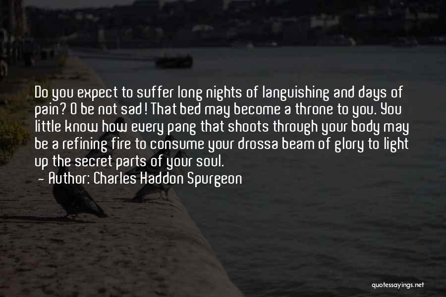 Charles Haddon Spurgeon Quotes: Do You Expect To Suffer Long Nights Of Languishing And Days Of Pain? O Be Not Sad! That Bed May