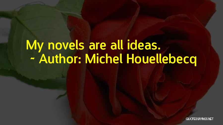 Michel Houellebecq Quotes: My Novels Are All Ideas.