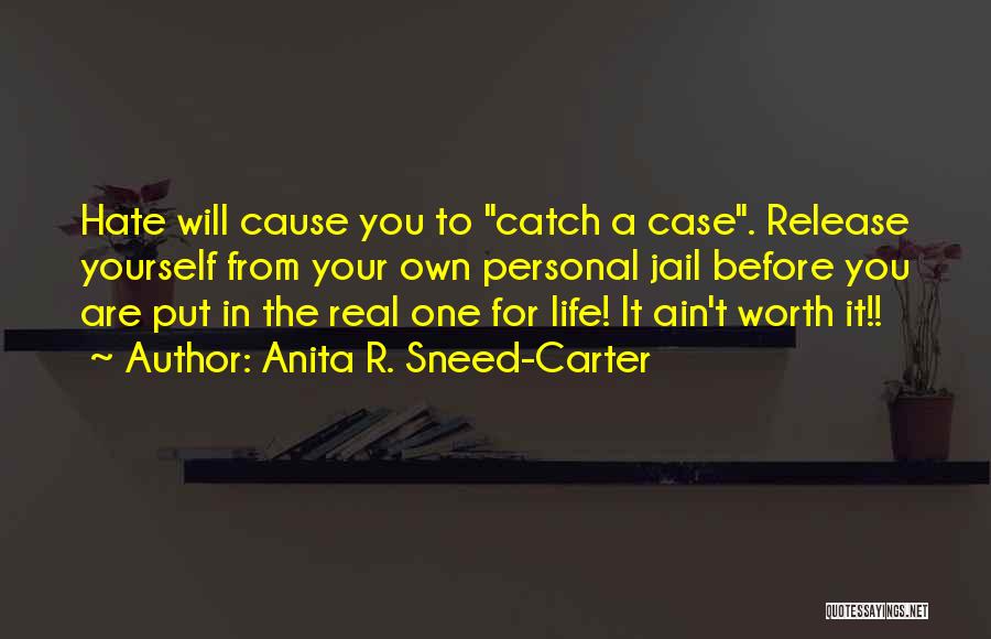 Anita R. Sneed-Carter Quotes: Hate Will Cause You To Catch A Case. Release Yourself From Your Own Personal Jail Before You Are Put In