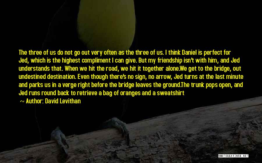 David Levithan Quotes: The Three Of Us Do Not Go Out Very Often As The Three Of Us. I Think Daniel Is Perfect