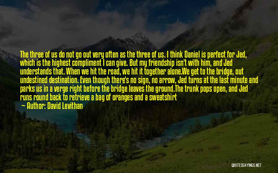 David Levithan Quotes: The Three Of Us Do Not Go Out Very Often As The Three Of Us. I Think Daniel Is Perfect