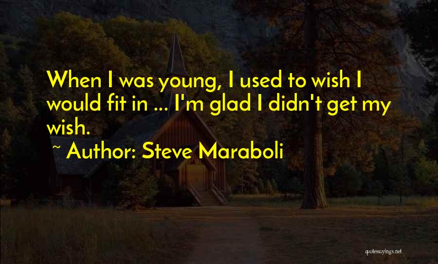 Steve Maraboli Quotes: When I Was Young, I Used To Wish I Would Fit In ... I'm Glad I Didn't Get My Wish.