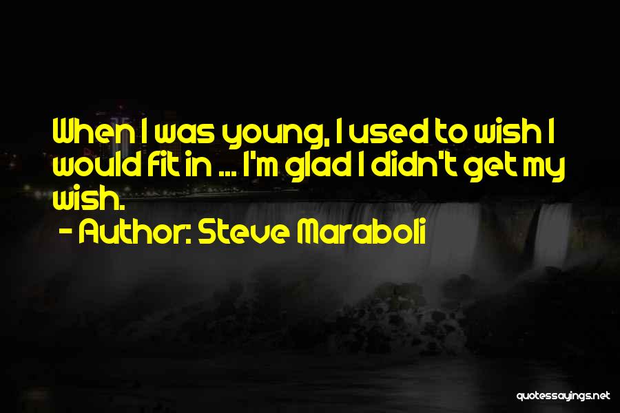 Steve Maraboli Quotes: When I Was Young, I Used To Wish I Would Fit In ... I'm Glad I Didn't Get My Wish.