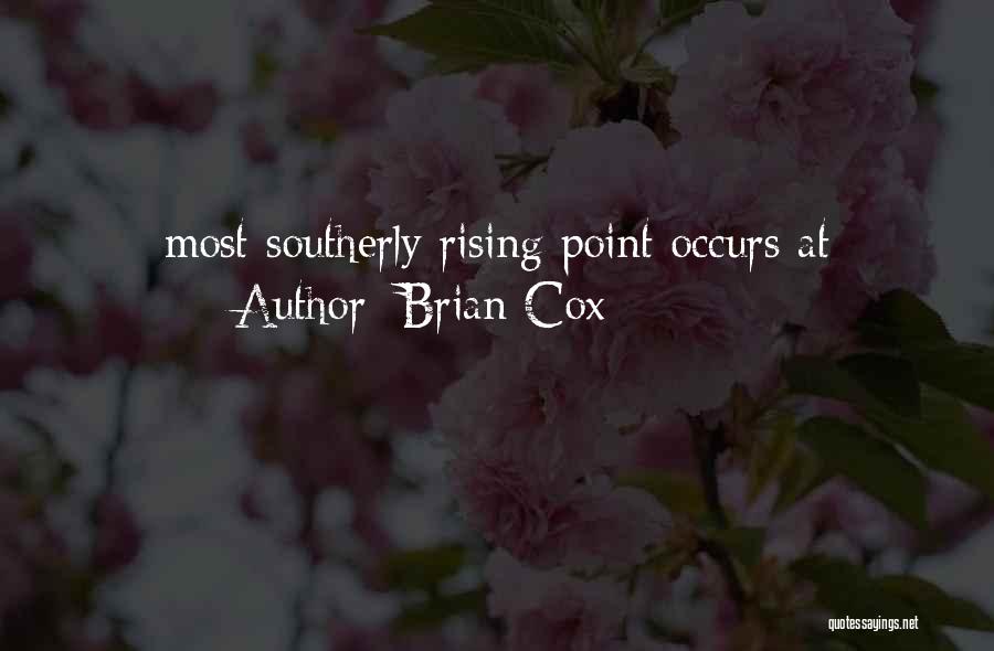 Brian Cox Quotes: Most Southerly Rising Point Occurs At