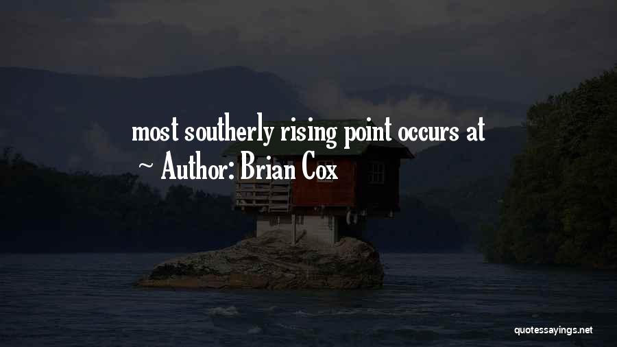 Brian Cox Quotes: Most Southerly Rising Point Occurs At