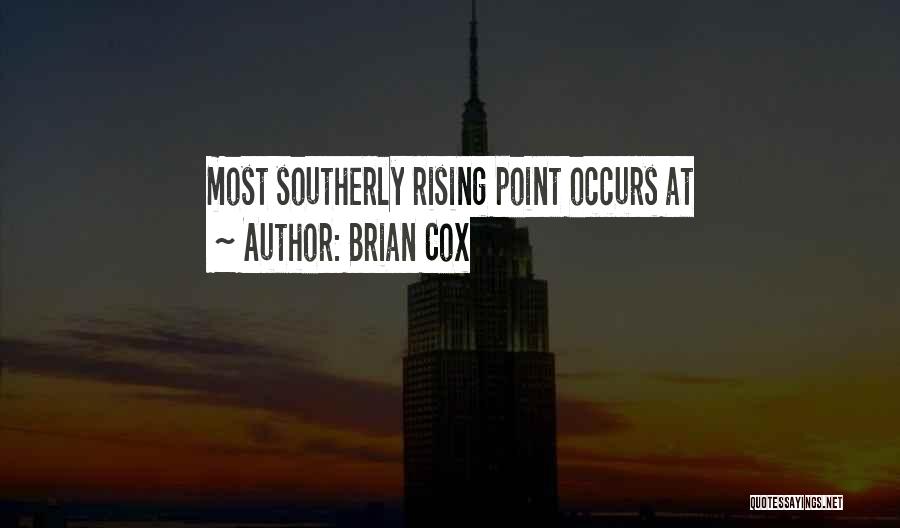 Brian Cox Quotes: Most Southerly Rising Point Occurs At