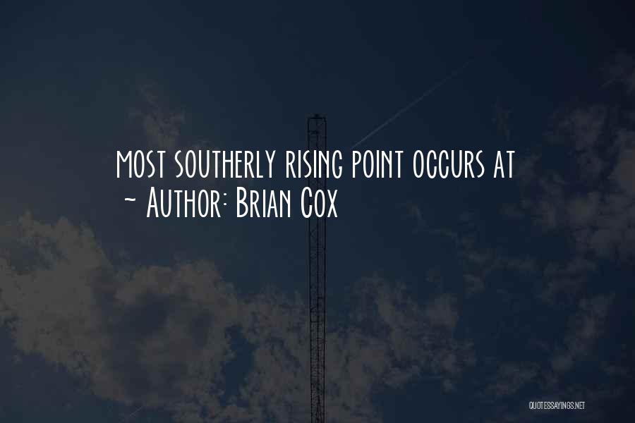 Brian Cox Quotes: Most Southerly Rising Point Occurs At