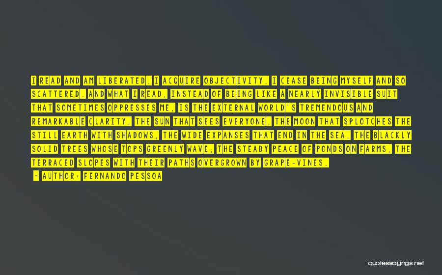 Fernando Pessoa Quotes: I Read And Am Liberated. I Acquire Objectivity. I Cease Being Myself And So Scattered. And What I Read, Instead