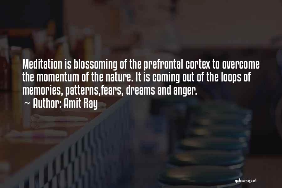 Amit Ray Quotes: Meditation Is Blossoming Of The Prefrontal Cortex To Overcome The Momentum Of The Nature. It Is Coming Out Of The