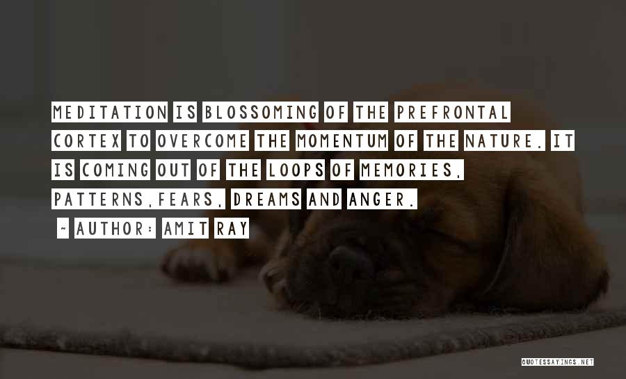 Amit Ray Quotes: Meditation Is Blossoming Of The Prefrontal Cortex To Overcome The Momentum Of The Nature. It Is Coming Out Of The