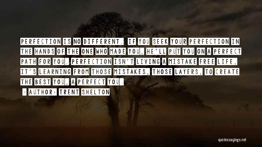 Trent Shelton Quotes: Perfection Is No Different. If You Seek Your Perfection In The Hands Of The One Who Made You, He'll Put