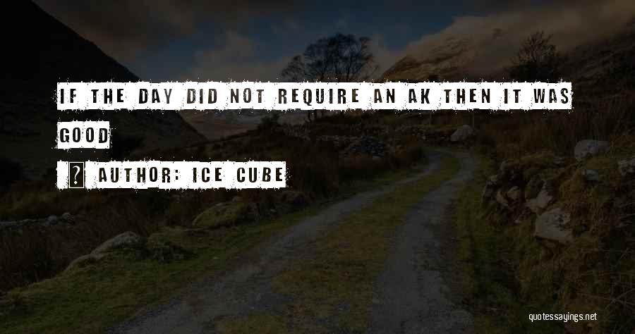 Ice Cube Quotes: If The Day Did Not Require An Ak Then It Was Good